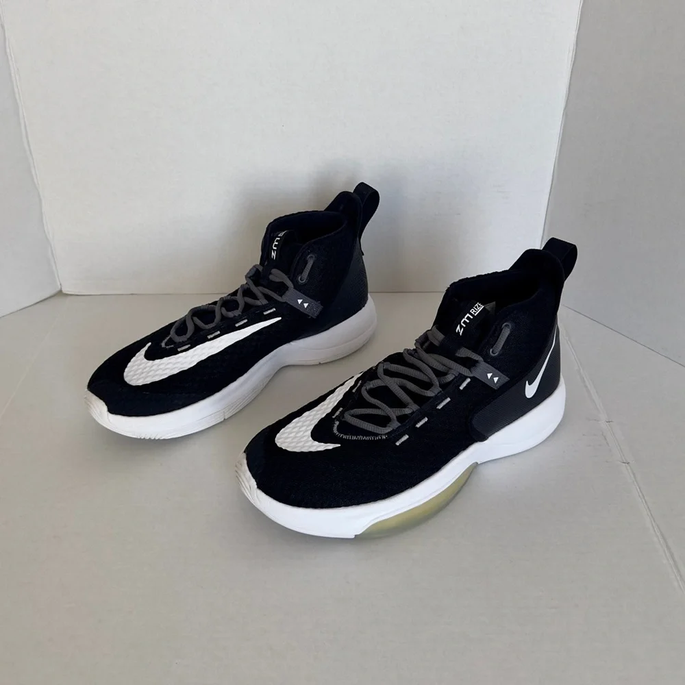 Nike Zoom Rize TB Basketball Shoes Black White Men's Sz 11.5